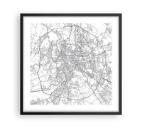 Poster 50x50cm Città Mappa Roma Stampe Immagini Quadri Moderni Murale