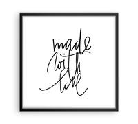 Poster 50x50cm Creato Con Amore Stampe Immagini Quadri Moderni Murale