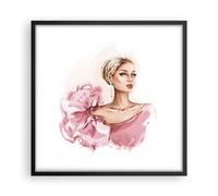Poster 50x50cm Donna artista moda Stampe Immagini Quadri Moderni Murale