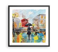 Poster 50x50cm Donna Immagine Olio Stampe Immagini Quadri Moderni Murale