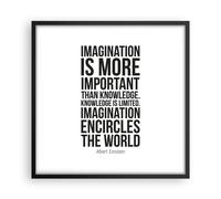 Poster 50x50cm Einstein Maxim Immaginazione Stampe Immagini Quadri Moderni