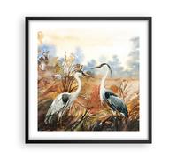 Poster 50x50cm Gru uccelli autunno Stampe Immagini Quadri Moderni Murale