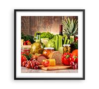 Poster 50x50cm Il cibo verdure broccoli carne Stampe Immagini Quadri Moderni