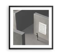 Poster 50x50cm Labirinto grigio perduto Stampe Immagini Quadri Moderni Murale