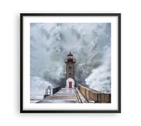 Poster 50x50cm Lanterna Mare Tempesta Stampe Immagini Quadri Moderni Murale
