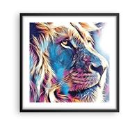 Poster 50x50cm Leone criniera fiaba Stampe Immagini Quadri Moderni Murale