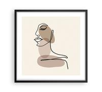 Poster 50x50cm Linea Arte Boho Stampe Immagini Quadri Moderni Murale