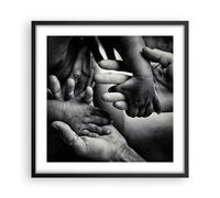 Poster 50x50cm Mani tolleranza comunità Stampe Immagini Quadri Moderni Murale