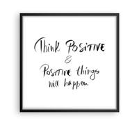 Poster 50x50cm Motto pensiero positivo Stampe Immagini Quadri Moderni Murale