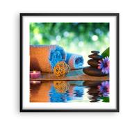 Poster 50x50cm Natura rilassamento spa candele Stampe Immagini Quadri Moderni