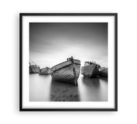 Poster 50x50cm Łódź Relitto Nave Stampe Immagini Quadri Moderni Murale