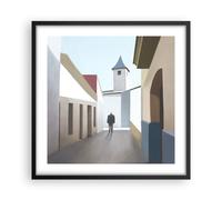 Poster 50x50cm Pastello Edifici Architettura Stampe Immagini Quadri Moderni
