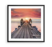 Poster 50x50cm Ponte legno passeggiata Stampe Immagini Quadri Moderni Murale
