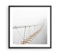 Poster 50x50cm Ponte Sospeso Nebbia Stampe Immagini Quadri Moderni Murale