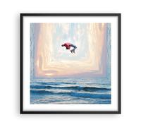 Poster 50x50cm Salto Libertà Surrealismo Stampe Immagini Quadri Moderni Murale