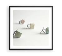 Poster 50x50cm Simbolo palla cubo Stampe Immagini Quadri Moderni Murale