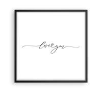 Poster 50x50cm Ti amo scritto a mano Stampe Immagini Quadri Moderni Murale