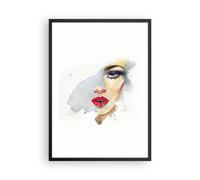 Poster 50x70cm Acquerello donna bocca Stampe Immagini Quadri Moderni Murale
