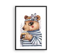 Poster 50x70cm Antropomorfizzazione Orso Bambini Stampe Immagini Quadri Murale