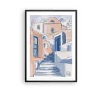 Poster 50x70cm Architettura Grecia Edifici Stampe Immagini Quadri Moderni Murale