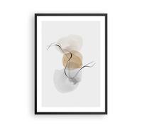 Decorativi Stampa da Parete 50x70cm Poster da Parete Astratto minimalista acquerello Cucina Decorazione Murale Wall Art Cornice Nera Quadri Moderni Soggiorno Camera da Letto Immagini - P2BPA50x70-4827