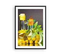 Poster 50x70cm Bottiglia vaso oliva olio Stampe Immagini Quadri Moderni Murale