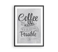 Poster 50x70cm Caffè Scrivere Minimalismo Stampe Immagini Quadri Moderni Murale