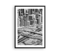 Poster 50x70cm Città grattacieli autostrada Stampe Immagini Quadri Murale