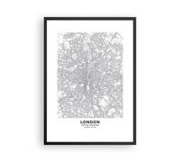 Poster 50x70cm Città mappa Londra Stampe Immagini Quadri Moderni Murale
