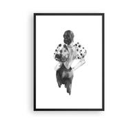 Poster 50x70cm Donna acquerello nero Stampe Immagini Quadri Moderni Murale