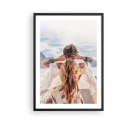 Poster 50x70cm Donna barca schiena Stampe Immagini Quadri Moderni Murale