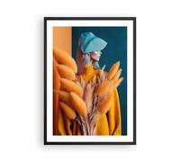 Poster 50x70cm Donna Moda Erba Della Pampa Stampe Immagini Quadri Moderni Murale