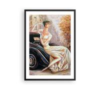 Poster 50x70cm donna retro stile Stampe Immagini Quadri Moderni Murale