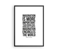 Poster 50x70cm Einstein Maxim Immaginazione Stampe Immagini Quadri Murale