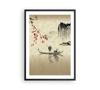 ARTTOR Poster da Parete Cornice Nera 50x70 cm Paesaggi Persone - 5020 - P2B