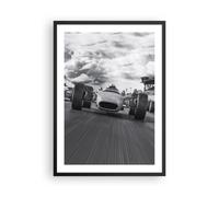 Poster 50x70cm Formula 1 in bianco e nero Stampe Immagini Quadri Moderni Murale