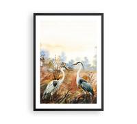 Poster 50x70cm Gru uccelli autunno Stampe Immagini Quadri Moderni Murale