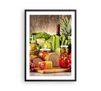 Poster 50x70cm Il cibo verdure broccoli carne Stampe Immagini Quadri Murale