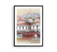 Poster 50x70cm Immagine barca a vela porto Stampe Immagini Quadri Moderni Murale