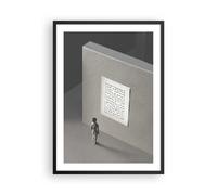Poster 50x70cm Labirinto grigio perduto Stampe Immagini Quadri Moderni Murale