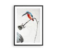 Poster 50x70cm Libellula uccello fiore Stampe Immagini Quadri Moderni Murale