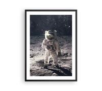 Poster 50x70cm Luna Terra Astronauta Stampe Immagini Quadri Moderni Murale