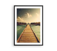 Poster 50x70cm Maldive Cottage Acqua Stampe Immagini Quadri Moderni Murale