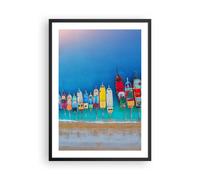Poster 50x70cm Navi Spiaggia Prospettiva Stampe Immagini Quadri Moderni Murale