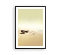 Poster 50x70cm Łódź Relitto Mare Stampe Immagini Quadri Moderni Murale