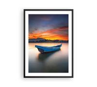 Poster 50x70cm Ovest Il Sole La Barca Stampe Immagini Quadri Moderni Murale