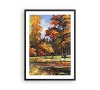 Poster 50x70cm parco autunno acqua Stampe Immagini Quadri Moderni Murale