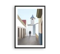 Poster 50x70cm Pastello Edifici Architettura Stampe Immagini Quadri Murale