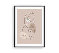 Poster 50x70cm Pezzo Linea Donna Stampe Immagini Quadri Moderni Murale
