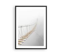Poster 50x70cm Ponte Sospeso Nebbia Stampe Immagini Quadri Moderni Murale